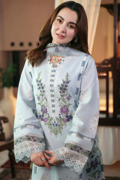 Jade Lawn Embroidered 3 Piece Suit PV-1009