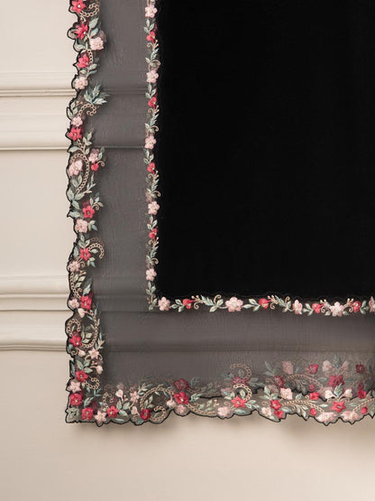 Poshak Villa Embroidered Micro Velvet 3 Piece D-2015