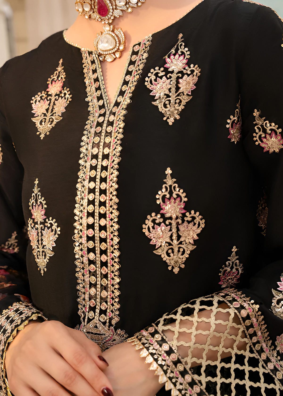 Poshak Villa Embroidered Lawn Dress 3 Piece PV-4059
