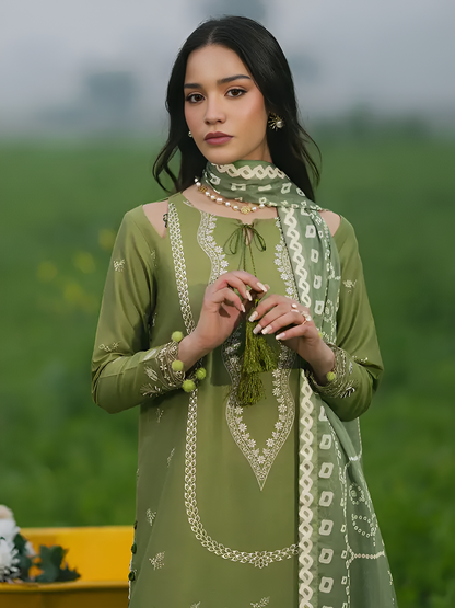 IZEL Summer 3Pcs Lawn Embroidered Suit PV-3055