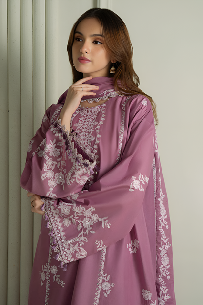 Cross Stitch 3 Piece Lawn Embroidered PV-1014
