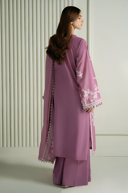 Cross Stitch 3 Piece Lawn Embroidered PV-1014