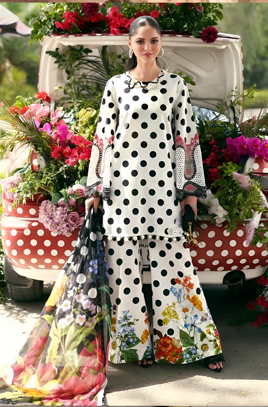 Maria B Printed three piece suit PV-3074