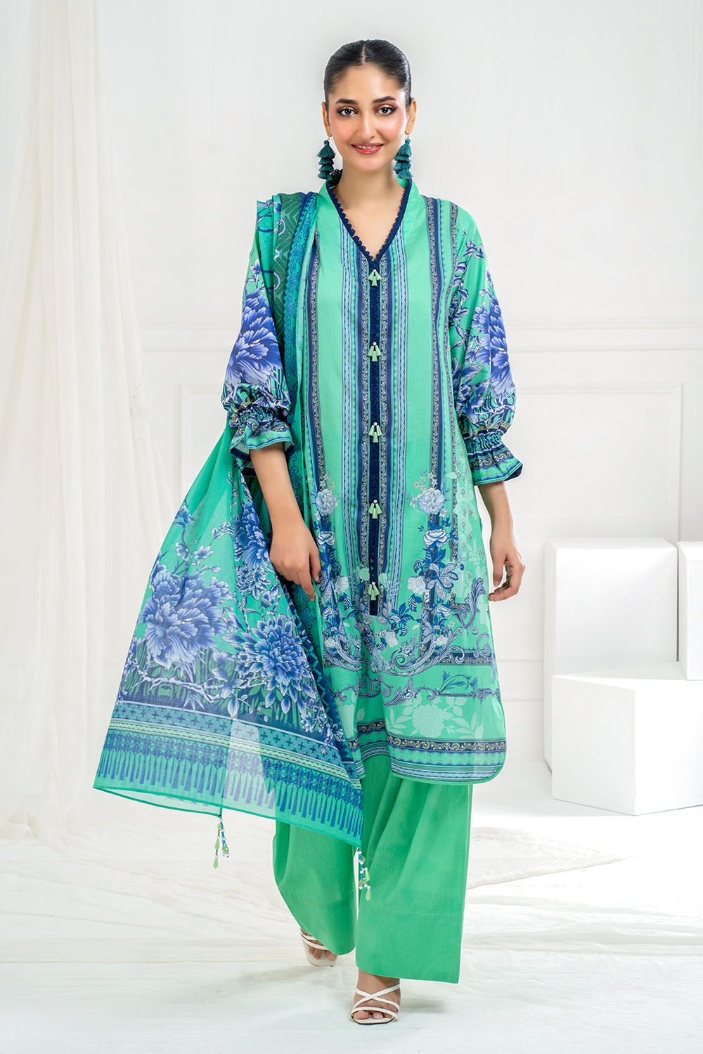 3 Piece Unstitched Printed Lawn Suit SD-52092